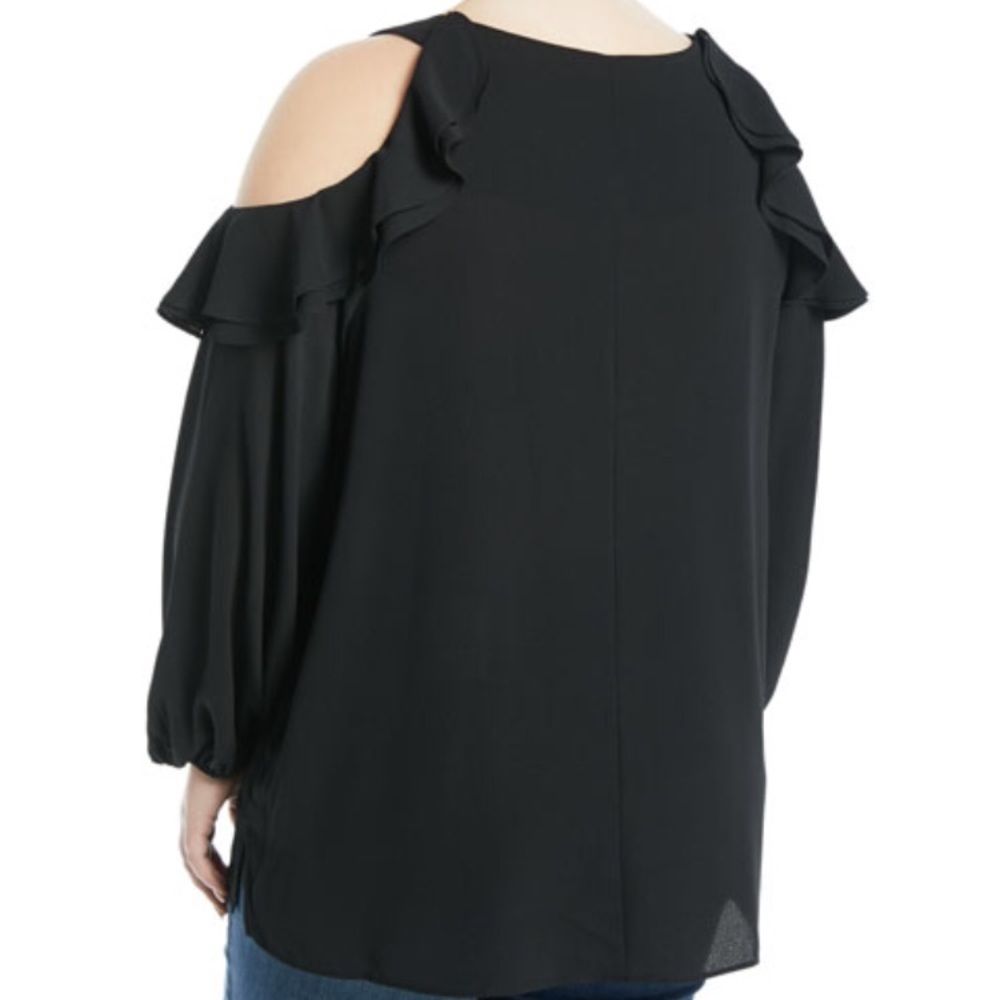 Kerrick Ruffle Cold Shoulder Blouse - Picture 2 of 2